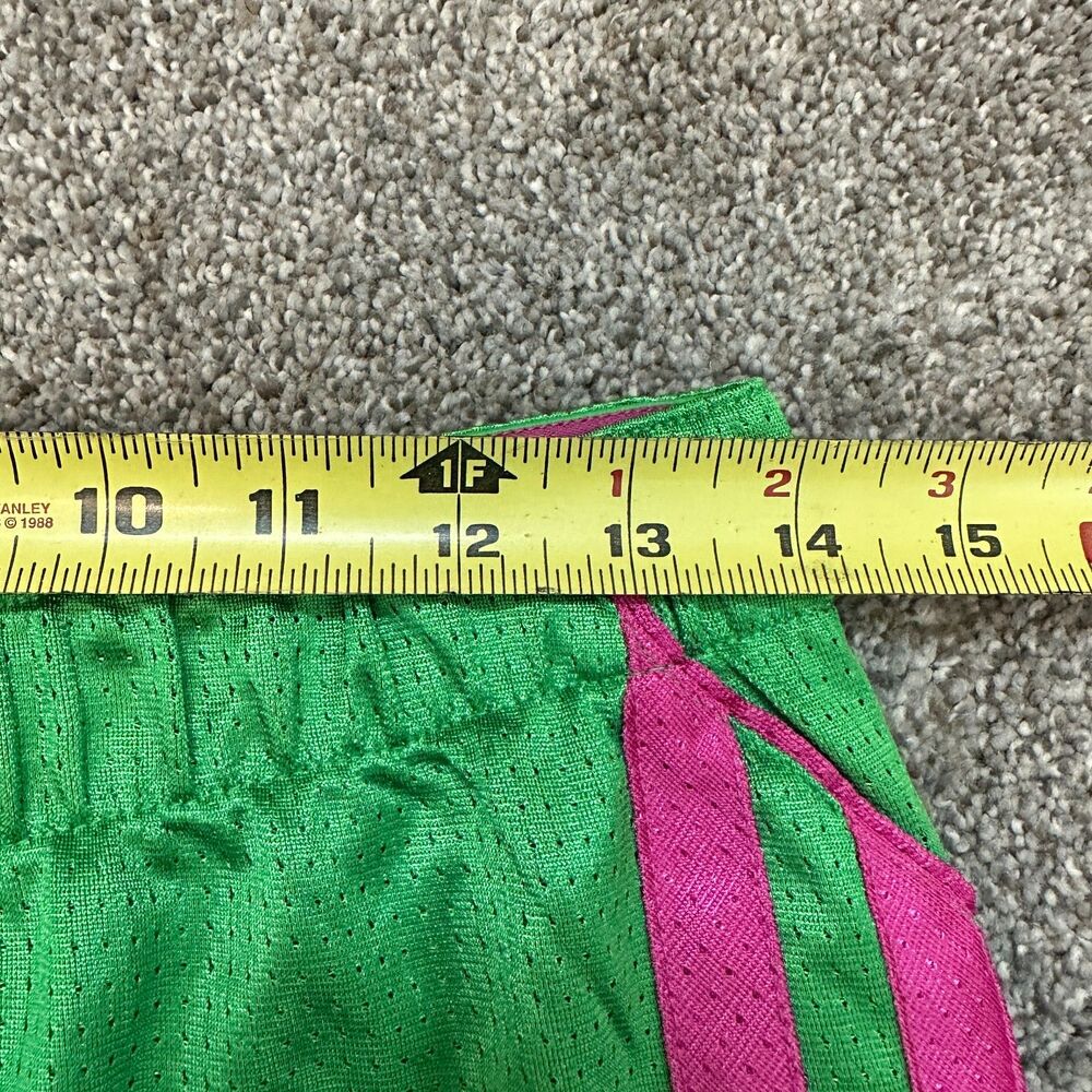 Adidas Watermelon Double Layer Mesh Shorts Green Pink Womens Medium Y2K 2011 - Picture 4 of 9